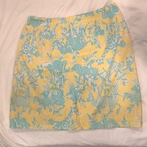 Lilly Pulitzer Skirt Blue and Yellow Size 6
